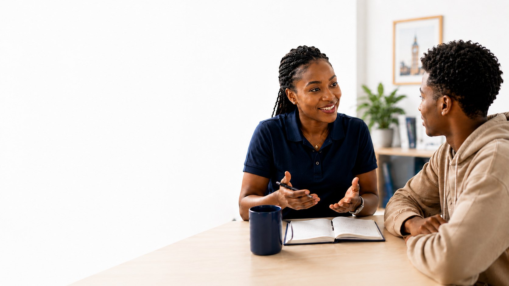 Student Counsellor meeting one-to-one with a student