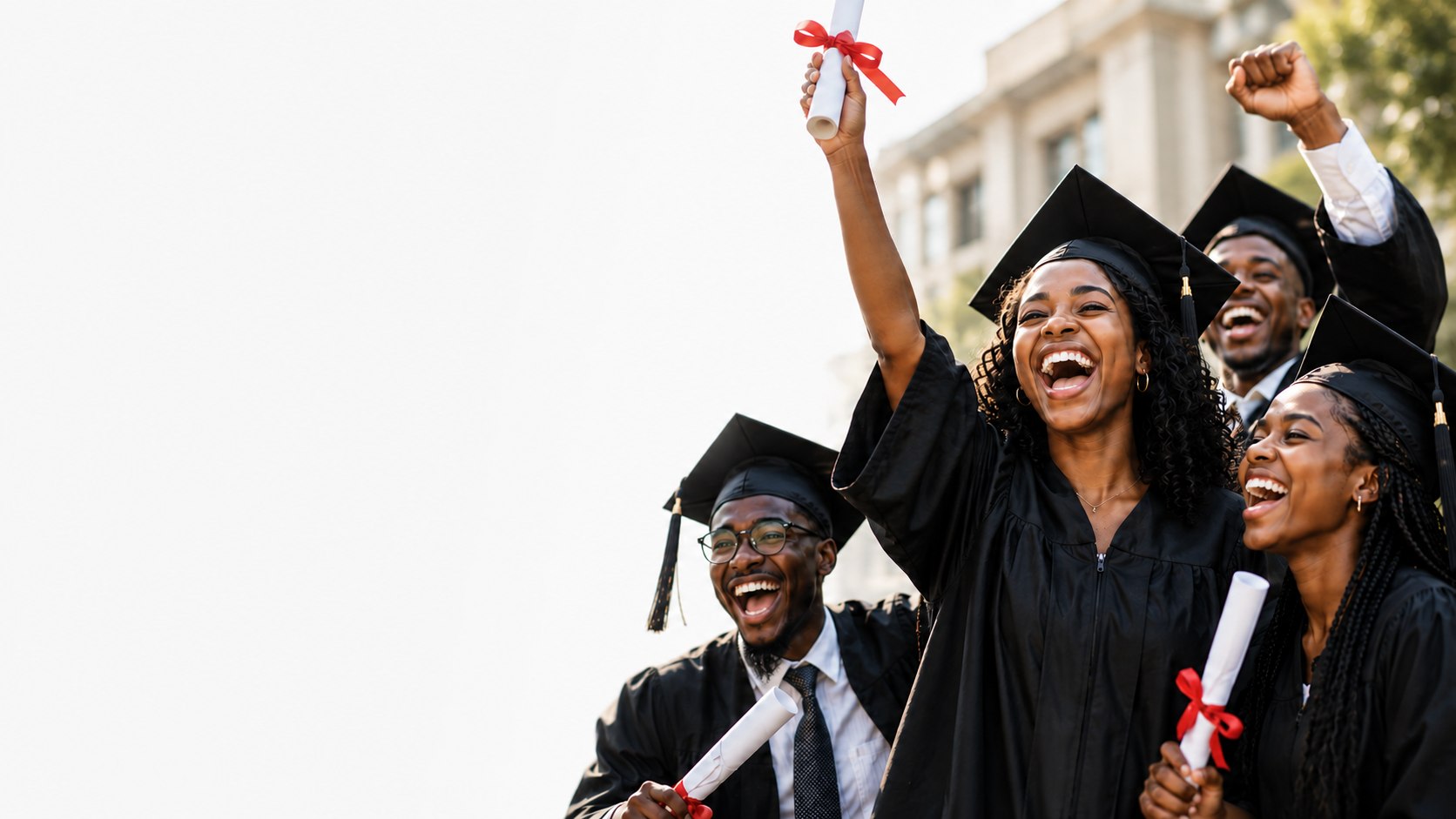 Group of graduates celebrating together