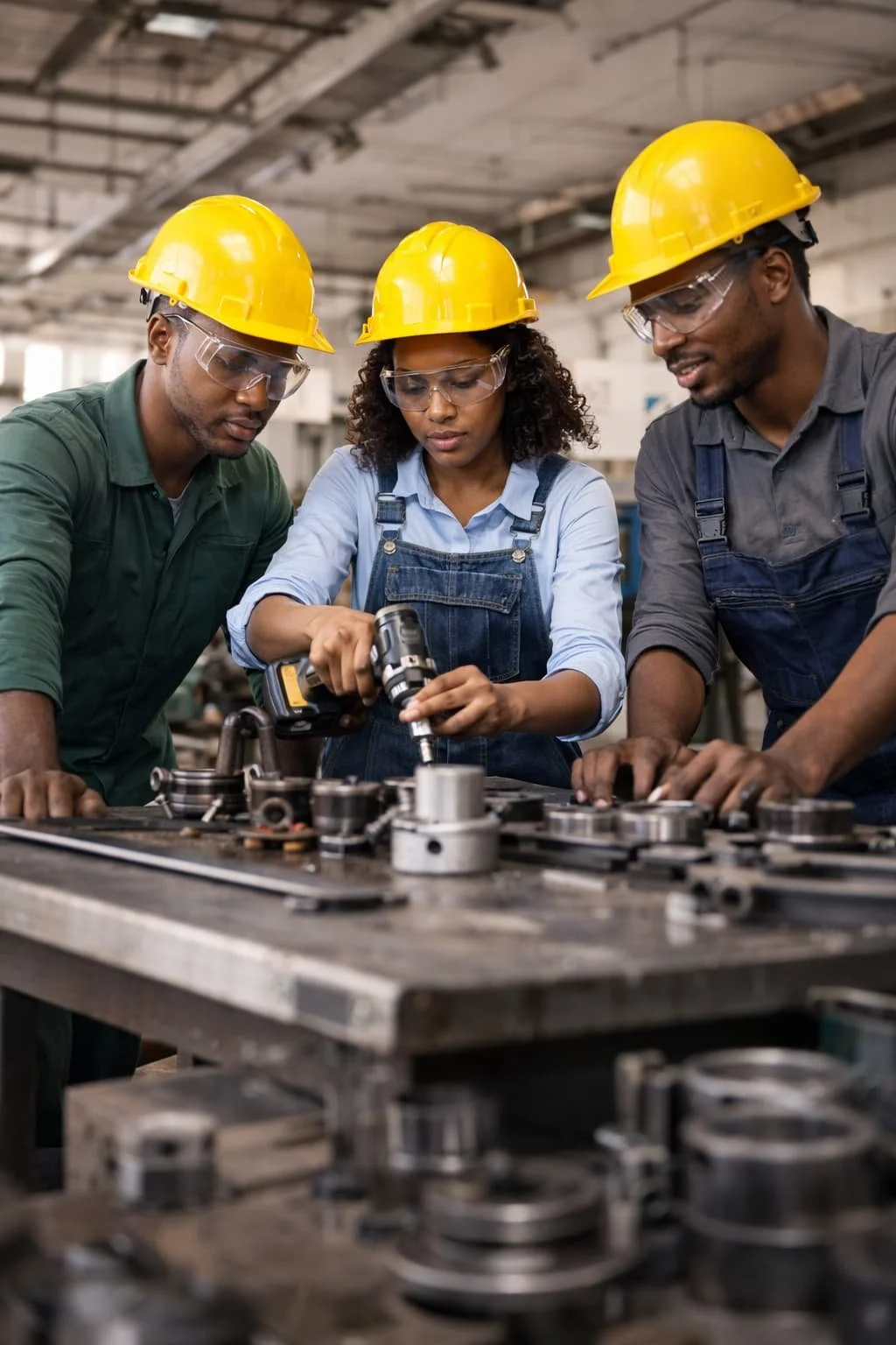 Postgraduate student working in a UK engineering lab